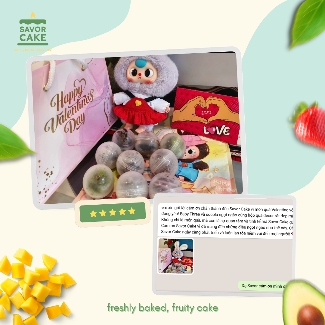 ảnh feedback bánh savor