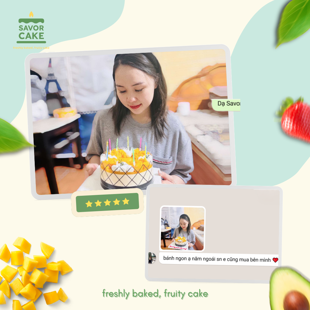 ảnh feedback bánh savor