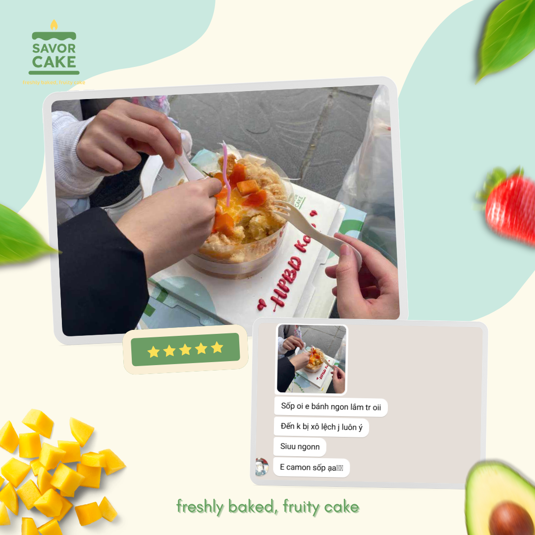 ảnh feedback bánh savor