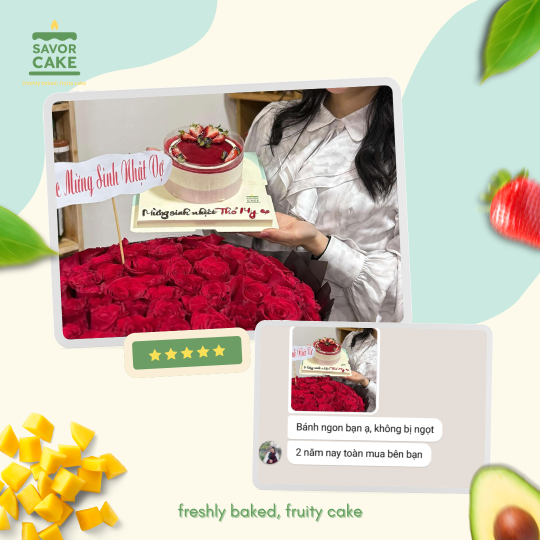 ảnh feedback bánh savor