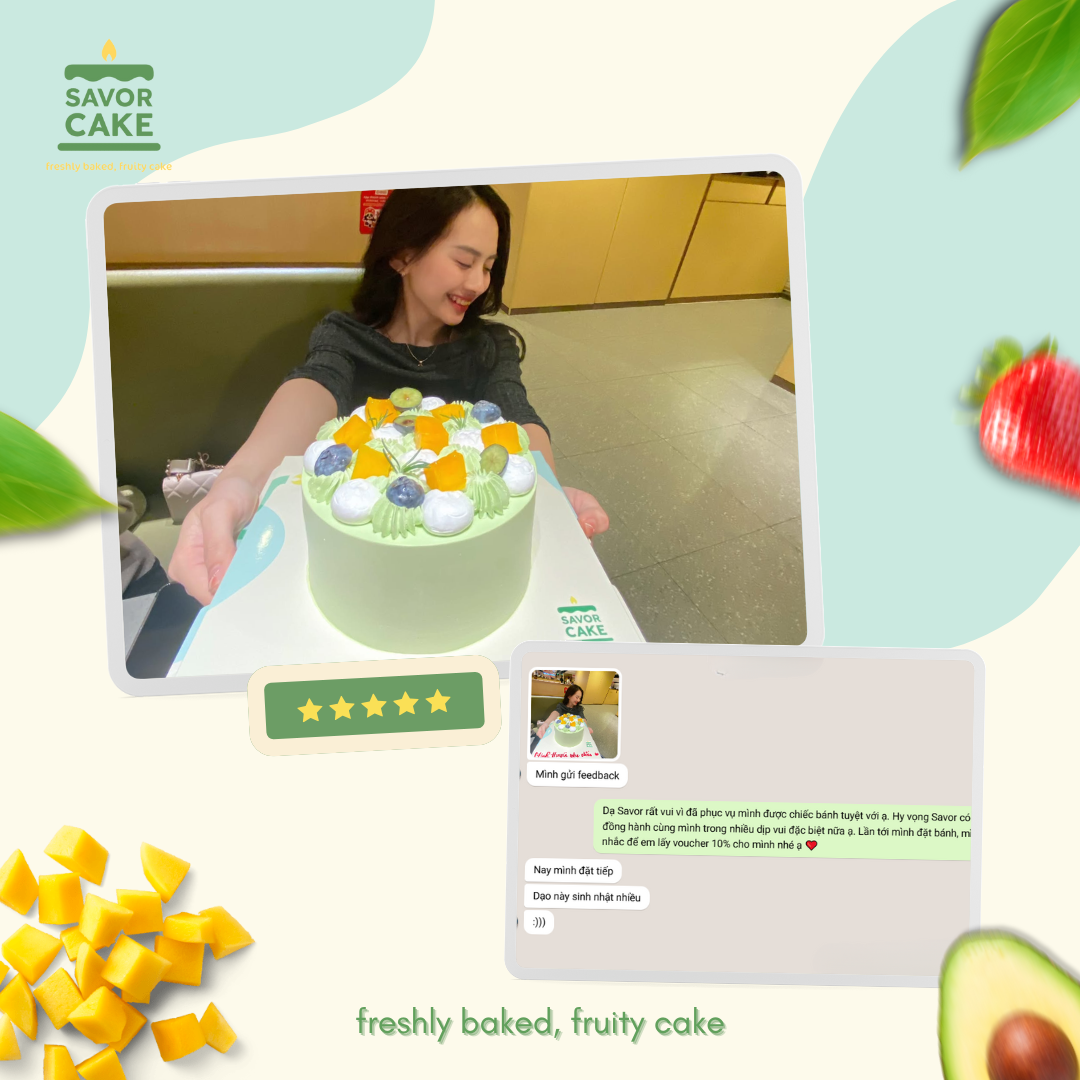 ảnh feedback bánh savor